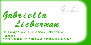 gabriella lieberman business card